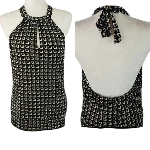 Vintage - Y2K Geometric Halter Top - Picture 1 of 6